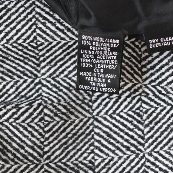 DANA BUCHMAN Women's Zip Up Wool With Leather Trim Blazer Size 4 - Picture 8 of 10